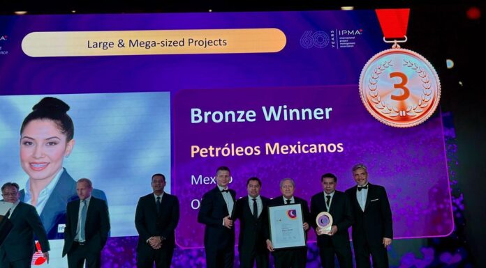 Obtiene Refinería Olmeca tercer lugar en el Premio Internacional a la Excelencia en Proyectos 2025