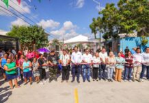 Inauguró Carlos Peña Ortiz pavimentación hidráulica en Villas de Esmeralda