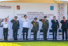 Participó Alcalde Carlos Peña Ortiz con el General Guillermo Arellano Morales en la Ceremonia Homenaje a los Niños Héroes