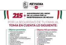 Aplicarán revisión por seguridad en ceremonia de la Independencia de México