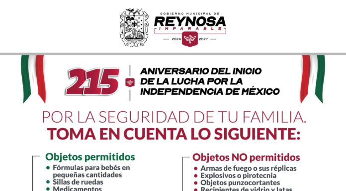 Aplicarán revisión por seguridad en ceremonia de la Independencia de México