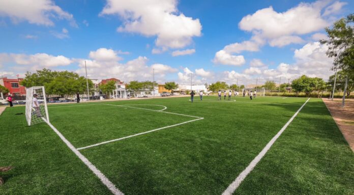 Continúa Gobierno de Reynosa con la construcción de infraestructura deportiva