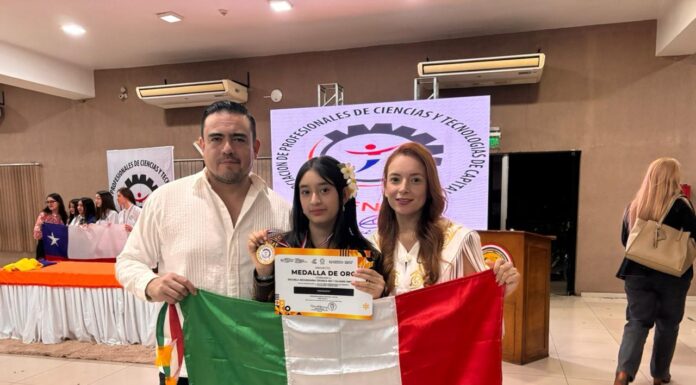 Gana estudiante tamaulipeca medalla de oro en Feria de Ciencias en Paraguay