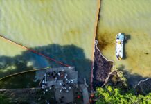 Participan más de 600 elementos en la limpieza y remediación del río Pantepec en Veracruz