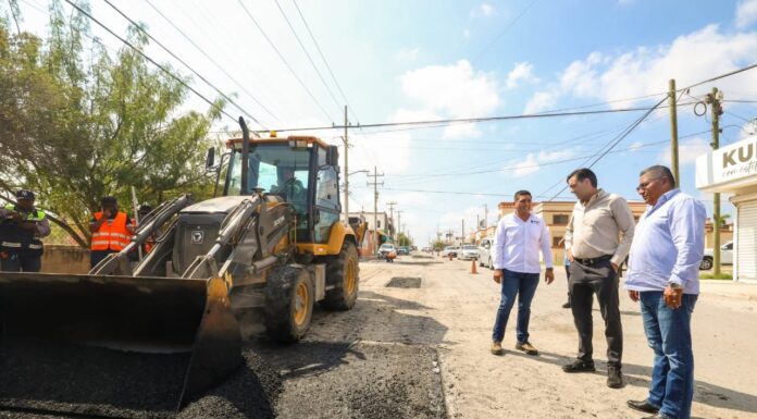 Dirigió Carlos Peña Ortiz intenso programa de bacheo en Rancho Grande