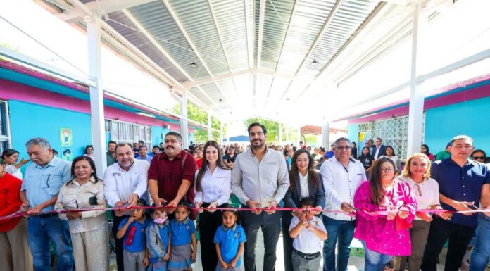 Inauguró el Presidente Carlos Peña Ortiz, Techumbre de jardín de niños