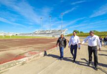 Supervisó Carlos Peña Ortiz rehabilitación de Pista del Polideportivo Reynosa