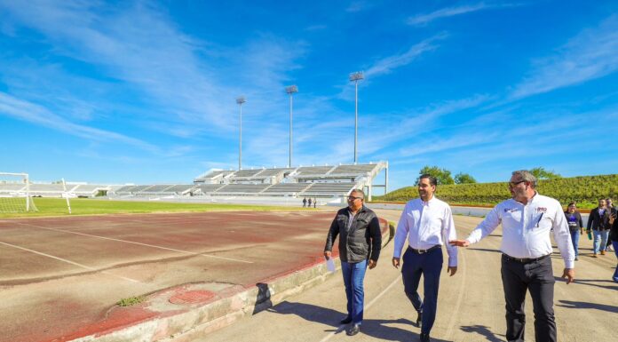 Supervisó Carlos Peña Ortiz rehabilitación de Pista del Polideportivo Reynosa