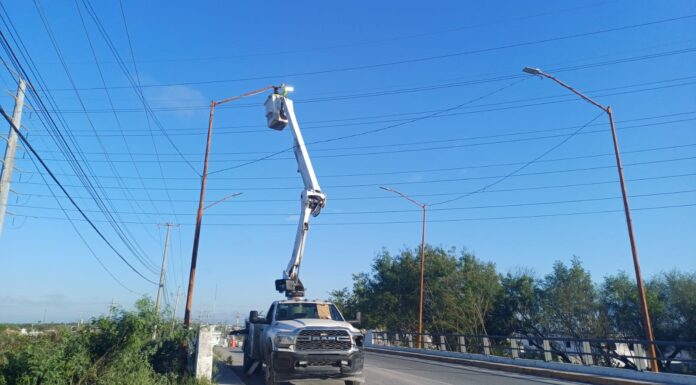 Rehabiltó Gobierno de Reynosa alumbrado de la avenida México