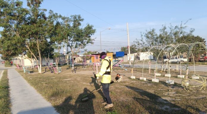 Continúa sin interrupción limpieza y mantenimiento en Reynosa