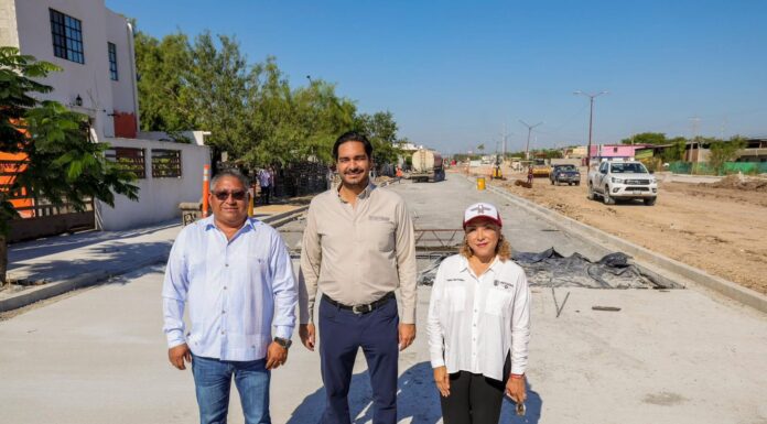 Avanza pavimentación del Gobierno de Carlos Peña Ortiz en la Ernesto Zedillo