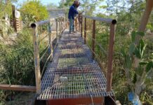 Instala Gobierno de Reynosa nuevo puente peatonal en Nuevo Amanecer