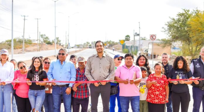Inauguraron Alcalde y familias de Puerta Sur y Nuevo México la calle Morelos