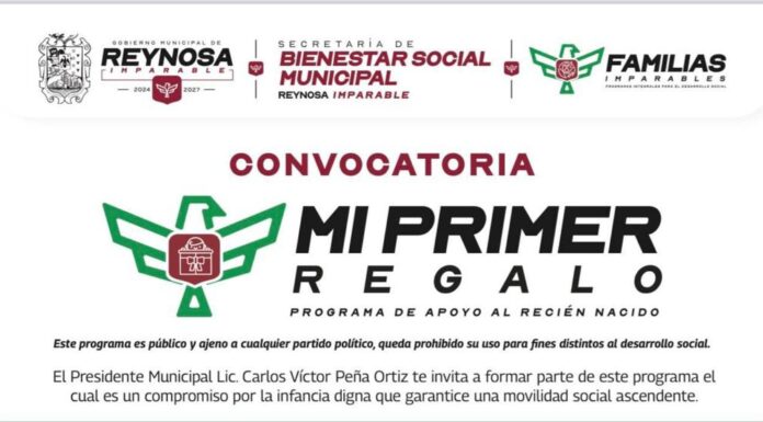 Convoca Alcalde Carlos Peña Ortiz a mujeres embarazadas al programa «Mi Primer Regalo»