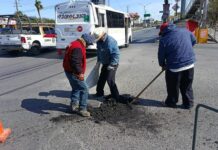 Rehabilitó Servicios Públicos de Reynosa intersección del bulevar Hidalgo en Las Cumbres