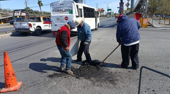 Rehabilitó Servicios Públicos de Reynosa intersección del bulevar Hidalgo en Las Cumbres
