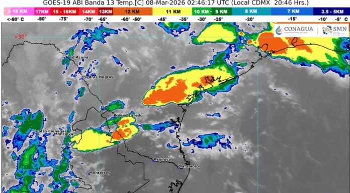 Alerta de lluvia para Reynosa