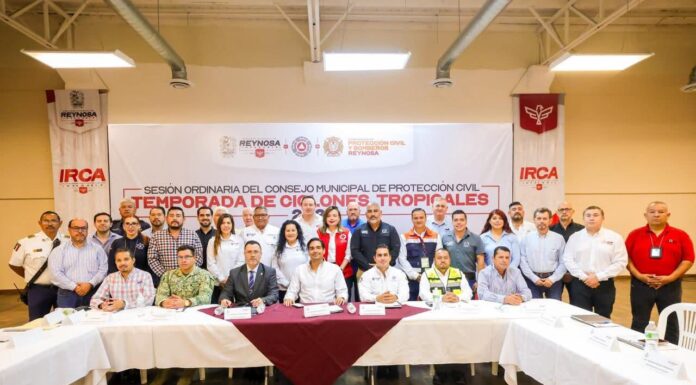Listo Consejo Municipal de Protección Civil de Reynosa para la Temporada de Ciclones Tropicales 2026