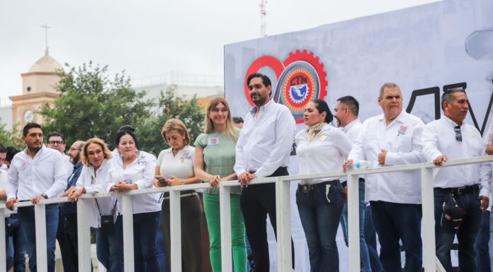 Acompañó la senadora Maki Ortiz a 20 mil trabajadores de Reynosa en su desfile del 1 de Mayo