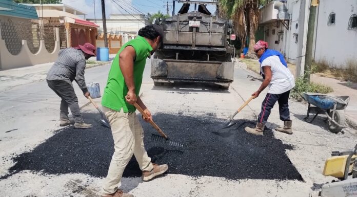 Avanza campaña intensiva de bacheo del Gobierno de Carlos Peña Ortiz en Reynosa