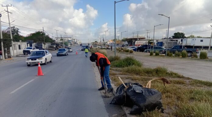 Realizó Gobierno de Reynosa Jornada de Limpieza en la avenida Rodolfo Garza