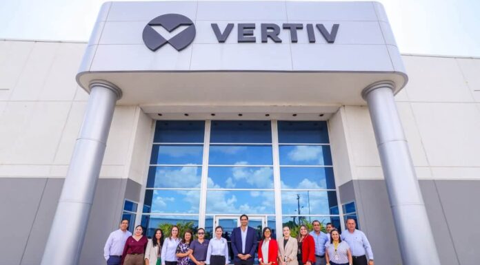 Participó el Presidente Carlos Peña Ortiz en reunión de trabajo de Planta Vertiv Reynosa