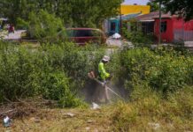 Aplicó Servicios Públicos programa de limpieza en Villas de Diamante