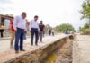 Supervisa gobierno de Reynosa el avance de obra de alcantarillado sanitario en la colonia Burocrática.