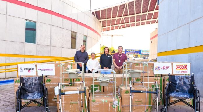Recibe DIF-Reynosa donación de aparatos funcionales de CEDIS OXXO