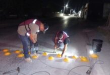 Instaló Gobierno de Reynosa boyas de tráfico para seguridad peatonal