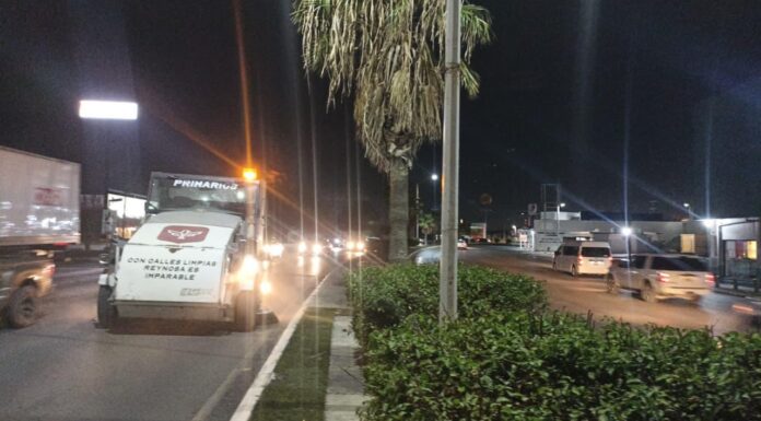Mejora trabajo nocturno de Servicios Públicos vialidades de Reynosa