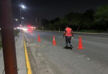 Por seguridad vial Servicios Públicos delimita carriles en avenida Tecnológico