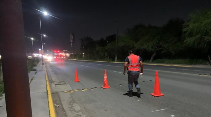Por seguridad vial Servicios Públicos delimita carriles en avenida Tecnológico