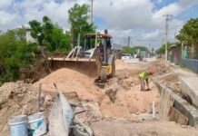 Eleva Gobierno de Carlos Peña Ortiz seguridad de infraestructura pluvial en colonia Independencia