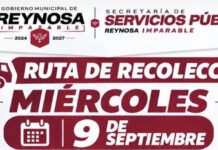 En curso Ruta de Recolección hoy miércoles en más de 50 colonias de Reynosa