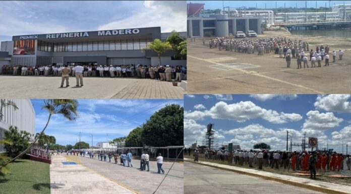 Participan instalaciones de Pemex en Tamaulipas en el Segundo Simulacro Nacional 2026
