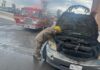 Sofocó PCyB Protección incendio de vehículo en Puerta Grande