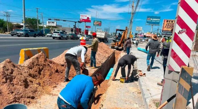 Mejora Gobierno de Reynosa infraestructura hidráulica con sustitución de tubería