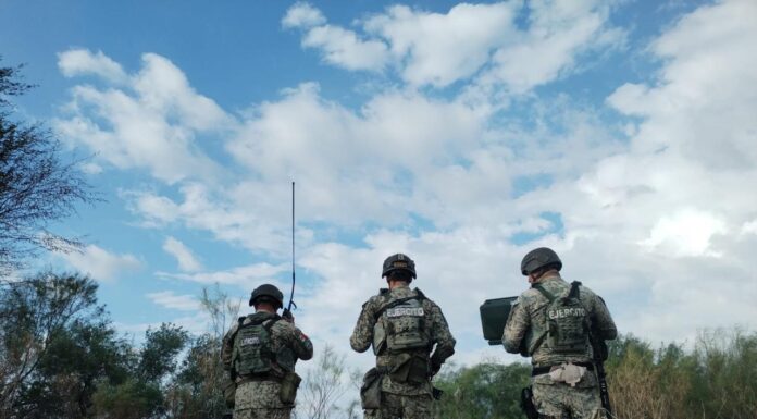 Despliegan 500 efectivos del Ejército y Guardia Nacional con el apoyo de dos helicópteros de la Fuerza Aérea en la frontera de Tamaulipas